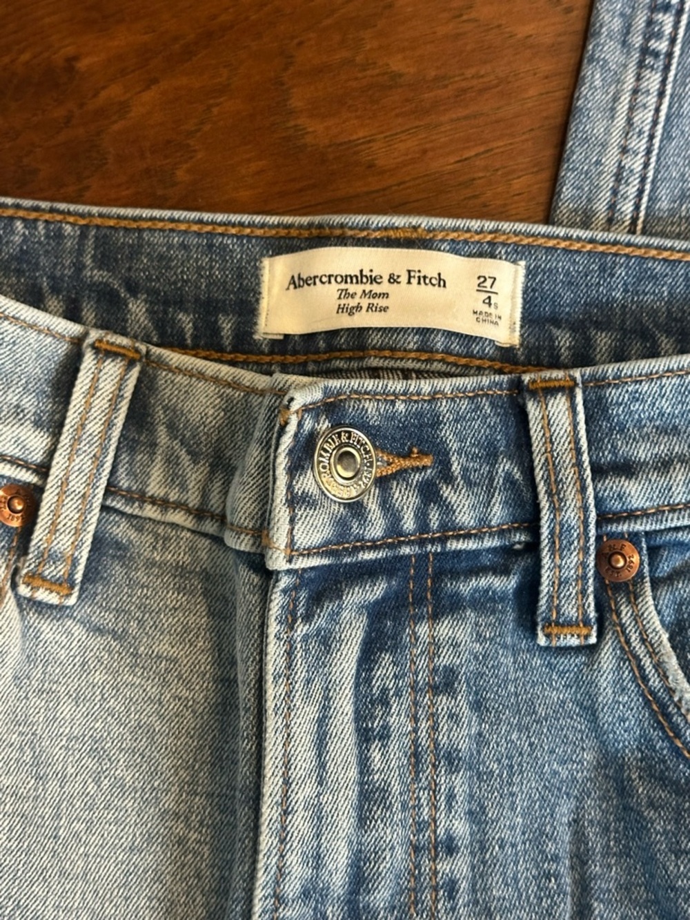 Two Tone Mom High Rise Jeans - Picture 3 of 3